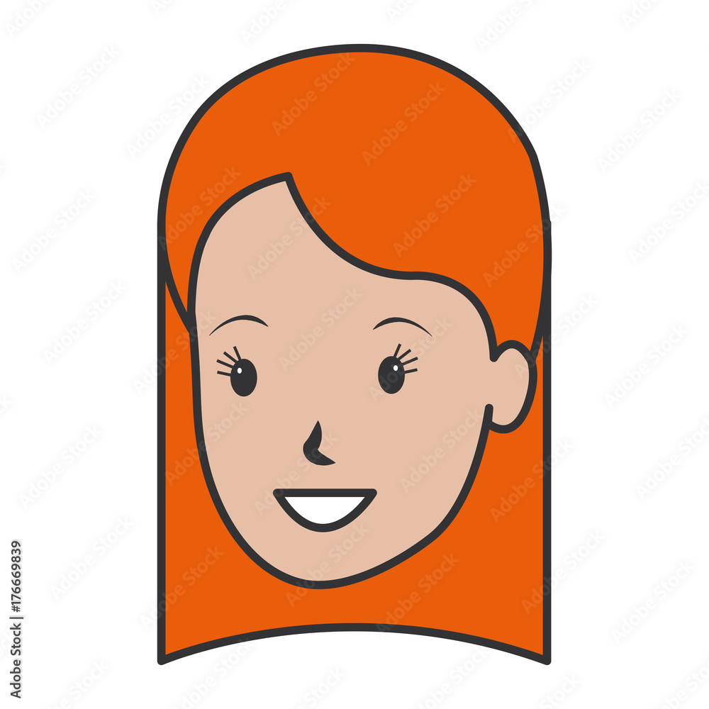 beautiful woman head avatar character
