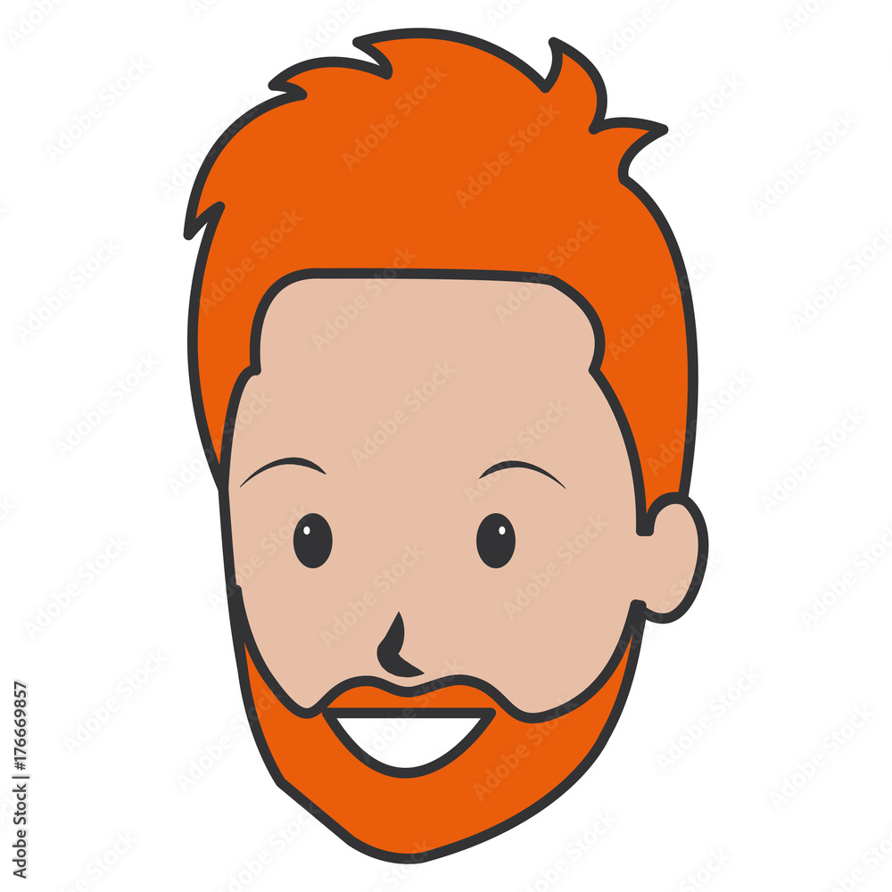 Obraz premium young man head avatar character