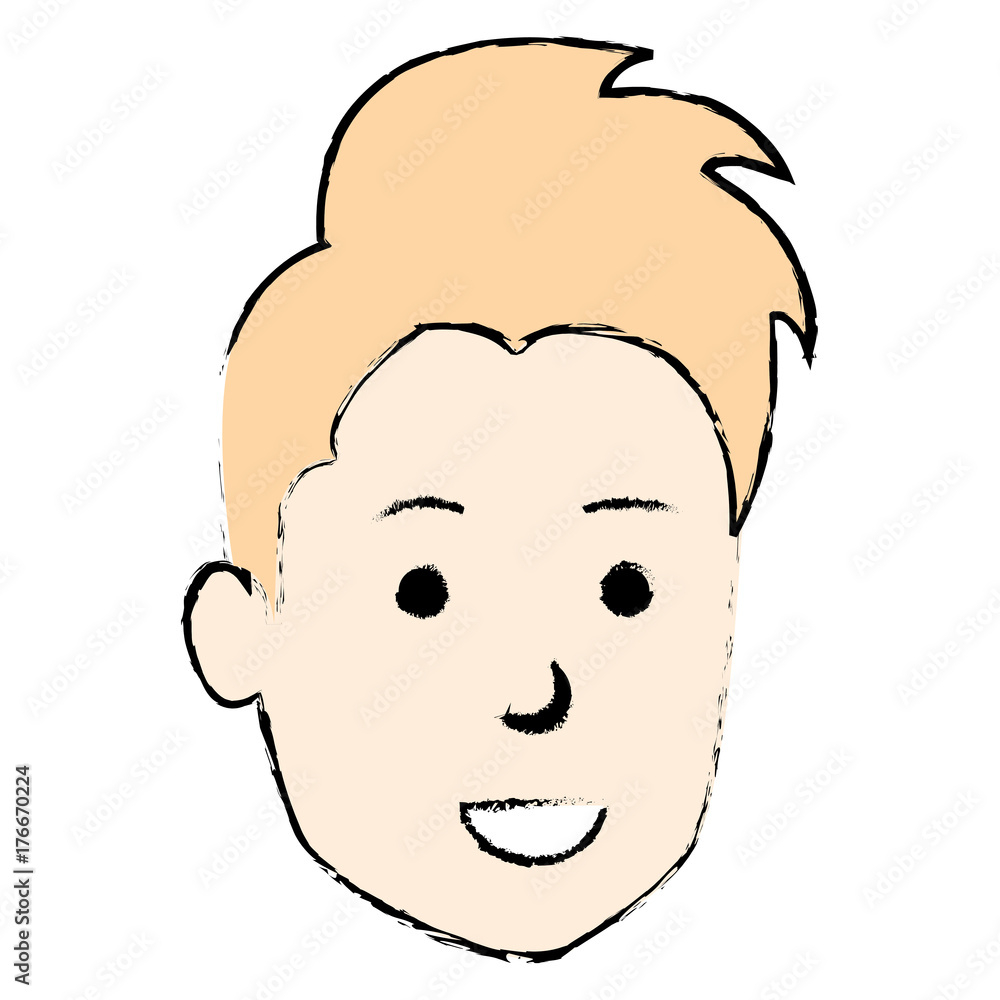 young man head avatar character young man head avatar character