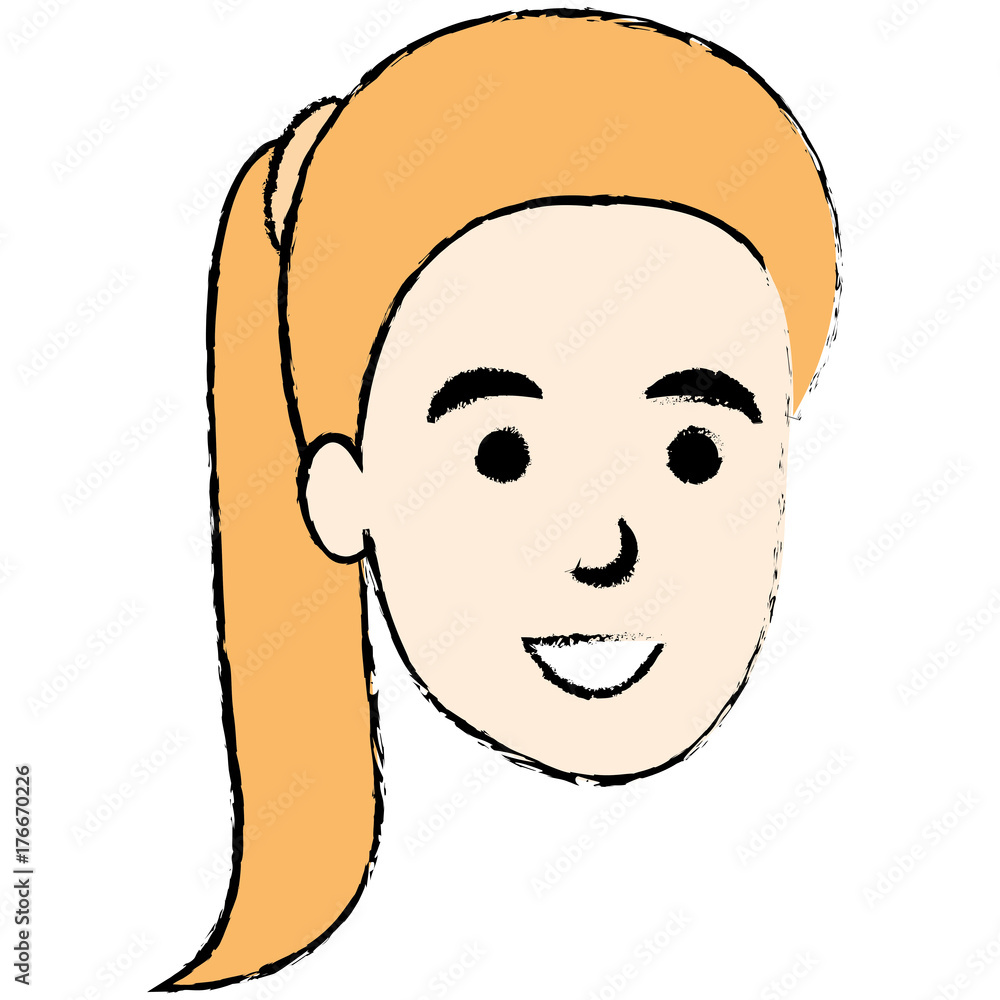 beautiful woman head avatar character beautiful woman head avatar character