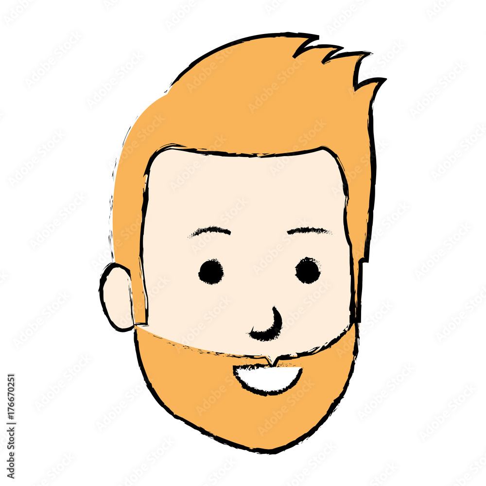 young man head avatar character young man head avatar character