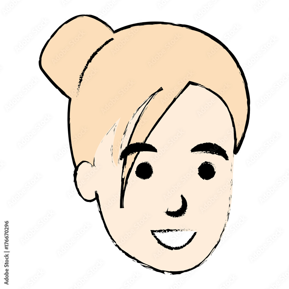 Fototapeta premium beautiful woman head avatar character