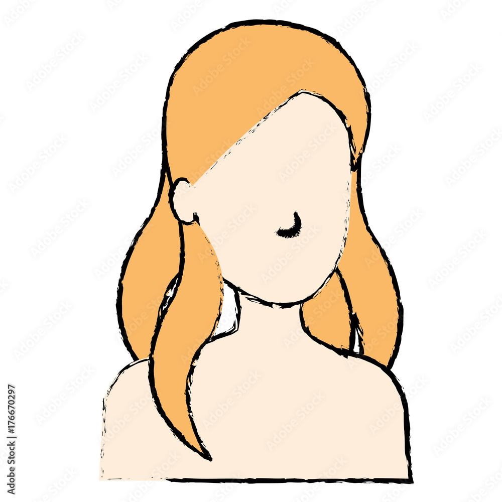 beautiful woman shirtless avatar character