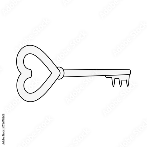 Key of love icon vector illustration graphic design