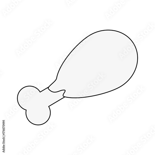Chicken thighs isolated icon vector illustration graphic design