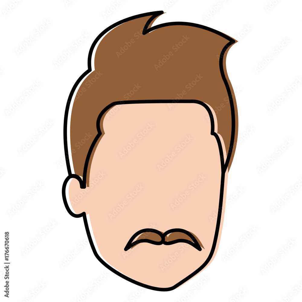 young man head avatar character young man head avatar character