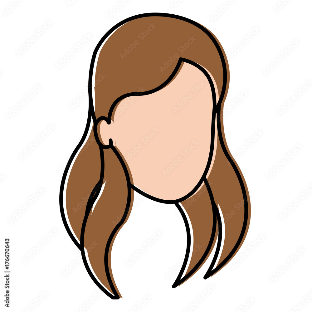 beautiful woman head avatar character beautiful woman head avatar character
