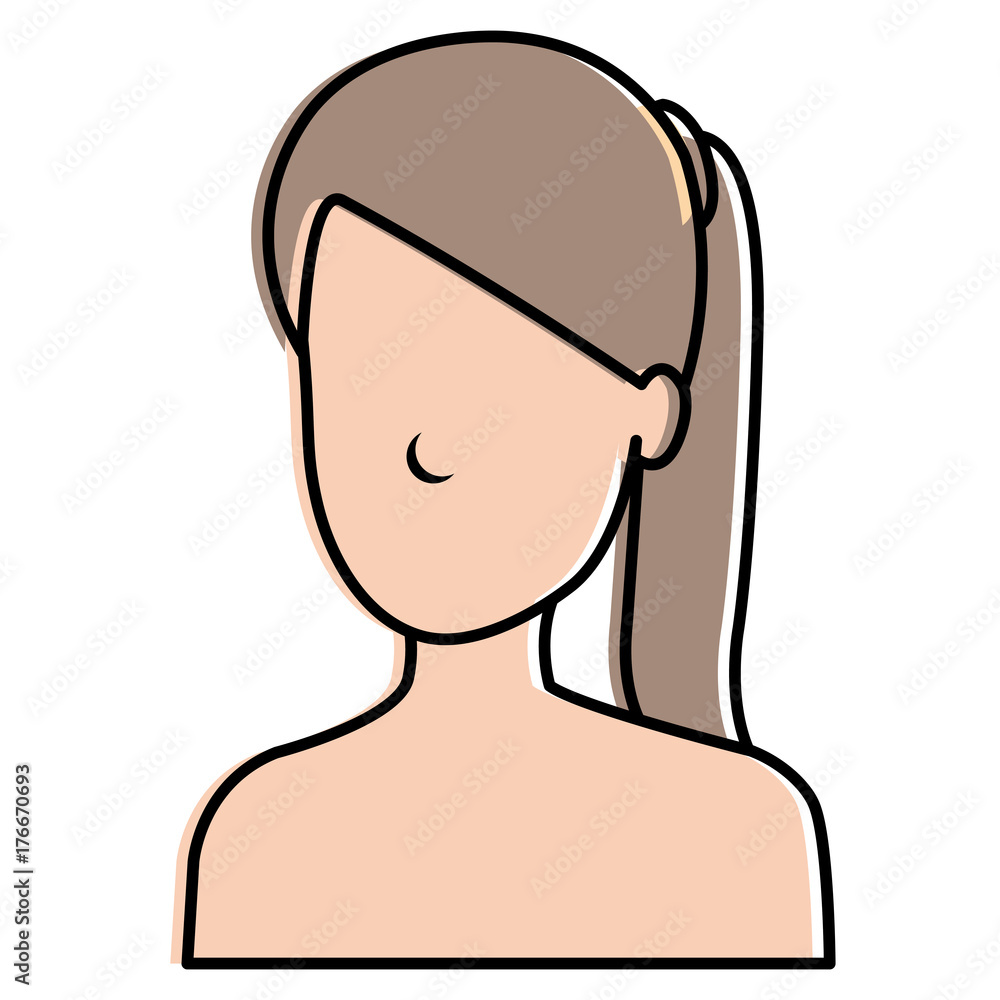 beautiful woman shirtless avatar character