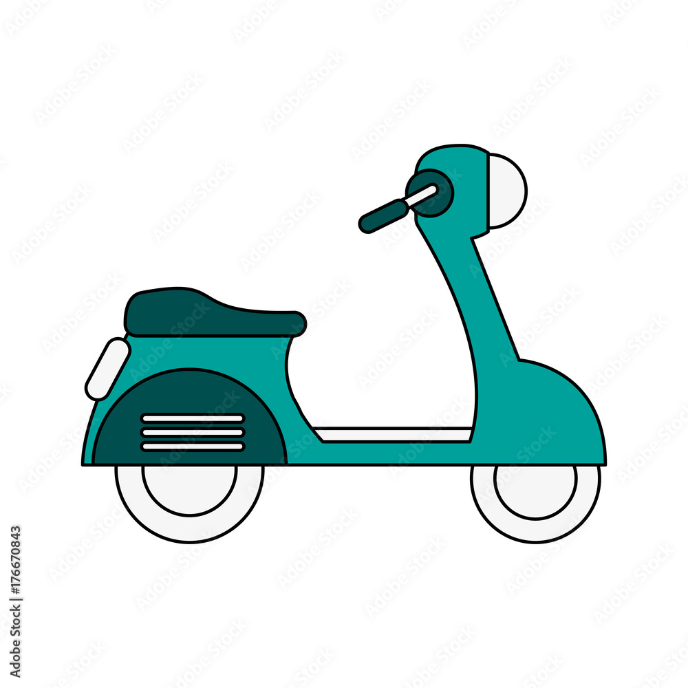 Retro scooter motorcycle icon vector illustration graphic design Retro scooter motorcycle icon vector illustration graphic design