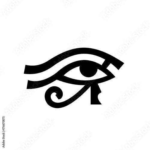 Horus eye (Wadjet), Eye of Ra. Antique Egyptian hieroglyphic mystical sign.