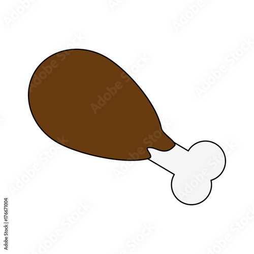 Chicken thighs isolated icon vector illustration graphic design