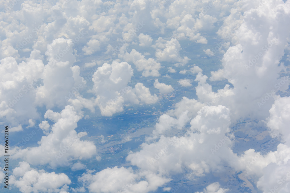 Skyline View above the Clouds from air plane Skyline View above the Clouds from air plane