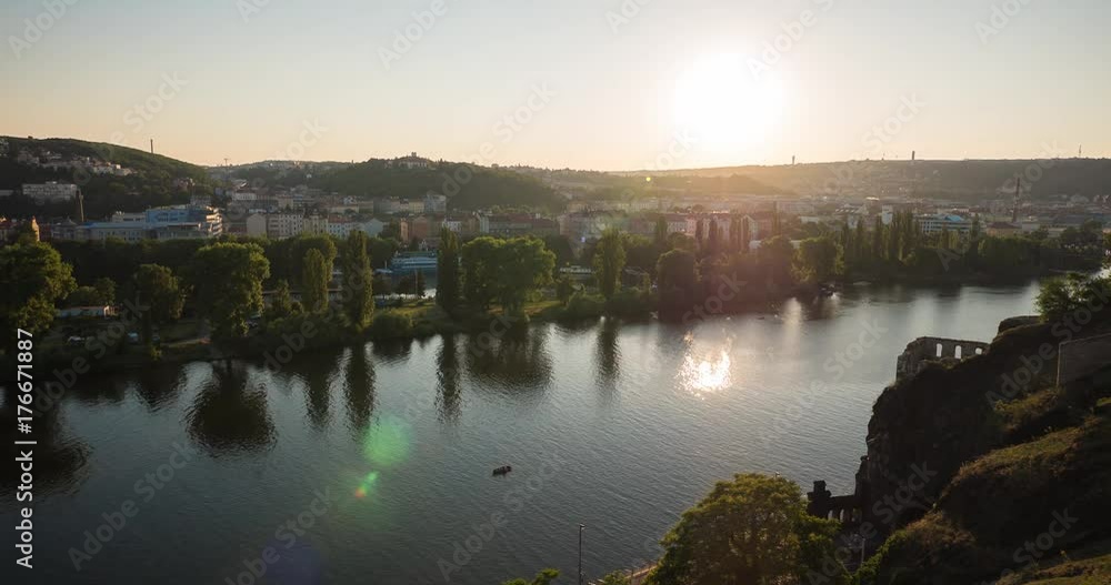 Timelapse of the river in the evening Timelapse of the river in the evening