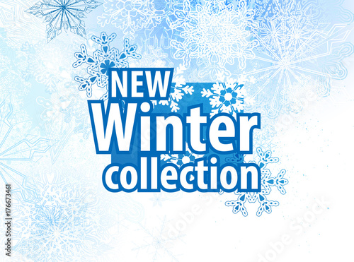 New winter collections advertising design