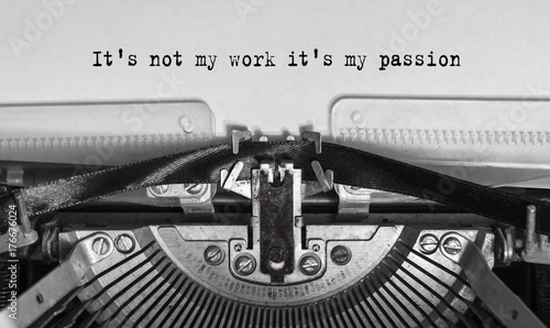 It's not my work it's my passion typed words on a old Vintage Typewriter.
