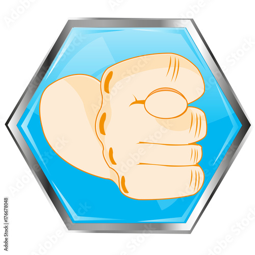 Gesture fig on button