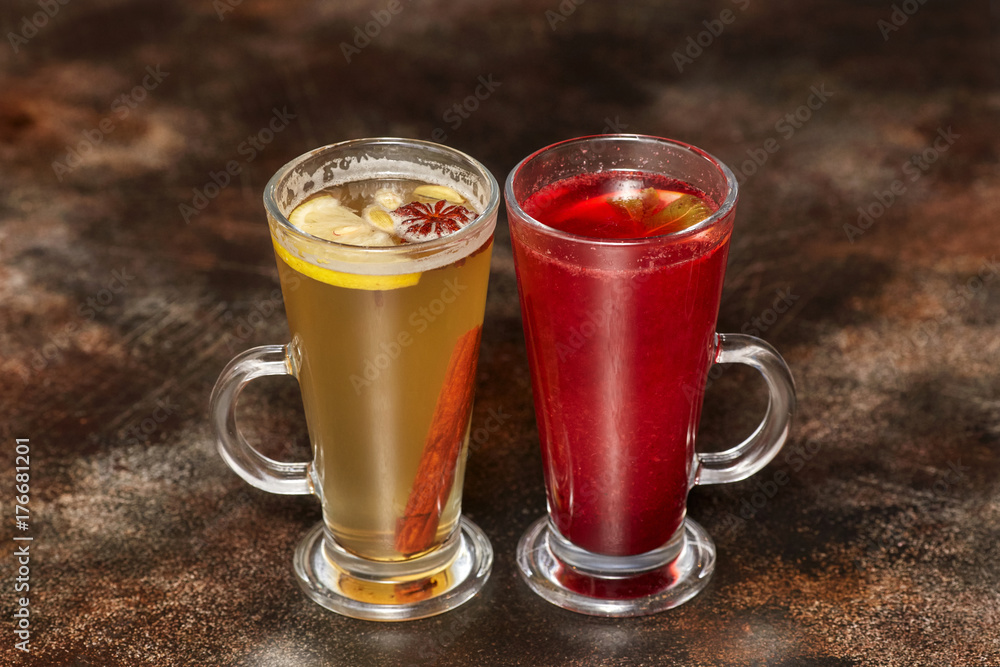 Compote with lemon and cinnamon and berry juice Compote with lemon and cinnamon and berry juice