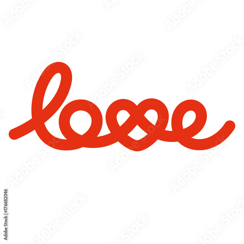 Love knot typography. Heart knot typography. Creative love logotype.