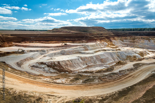 Open quarry for the extraction of kaolin photo