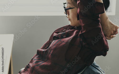 Tableau sur toile Fashion Design Resting Stretching Concept