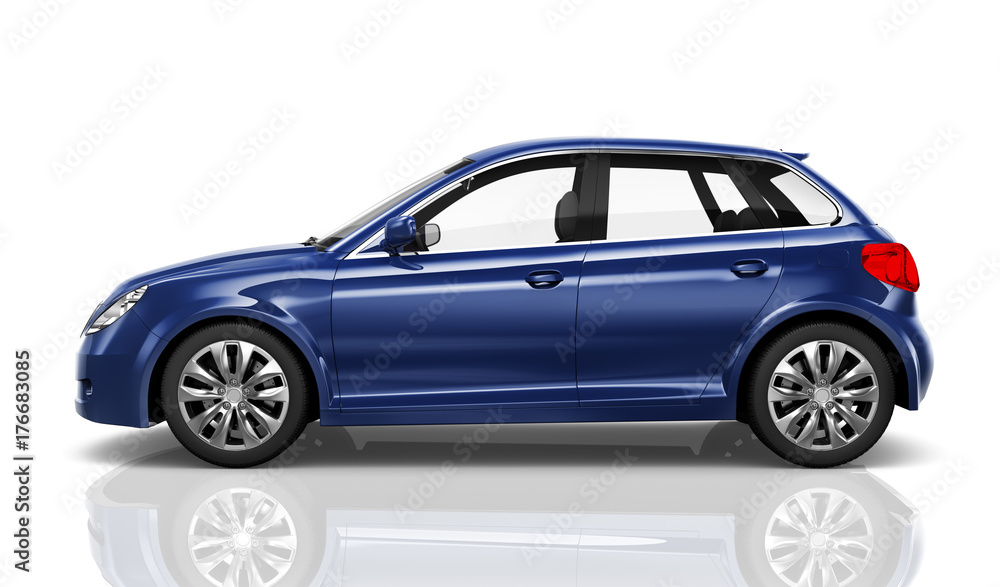 Obraz premium Transport samochodowy pojazd 3d ilustracja koncepcja
