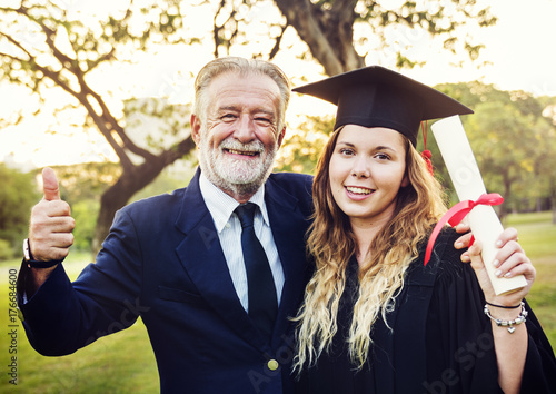 Obraz na plátně Grad at graduation ceremony