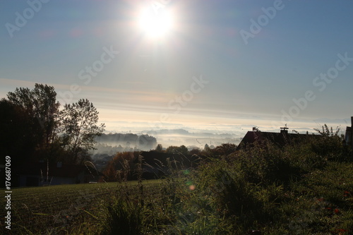 nebel landschaft herbst