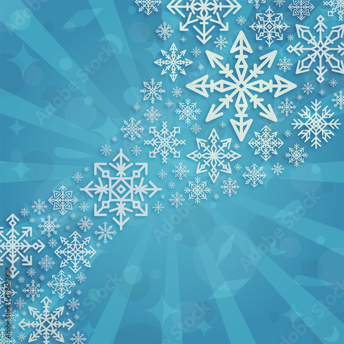 carte de noël - flocons de neige