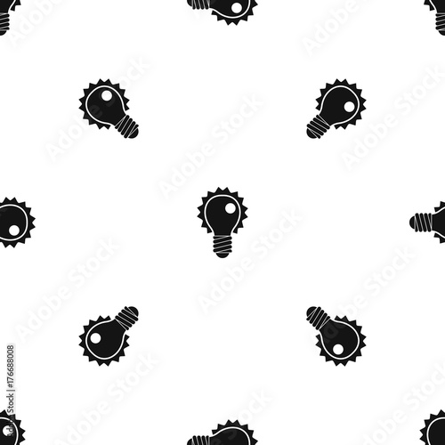 Electric bulb pattern seamless black