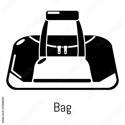 Bag sport icon, simple black style