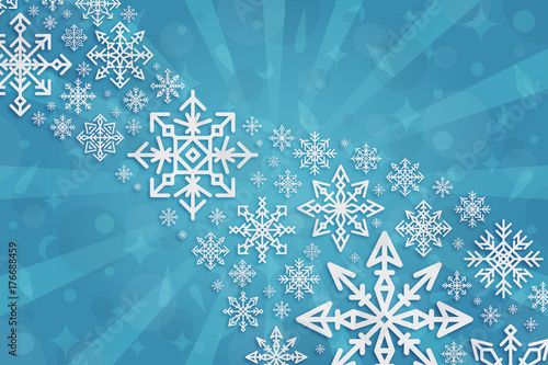 carte de noël - flocons de neige
