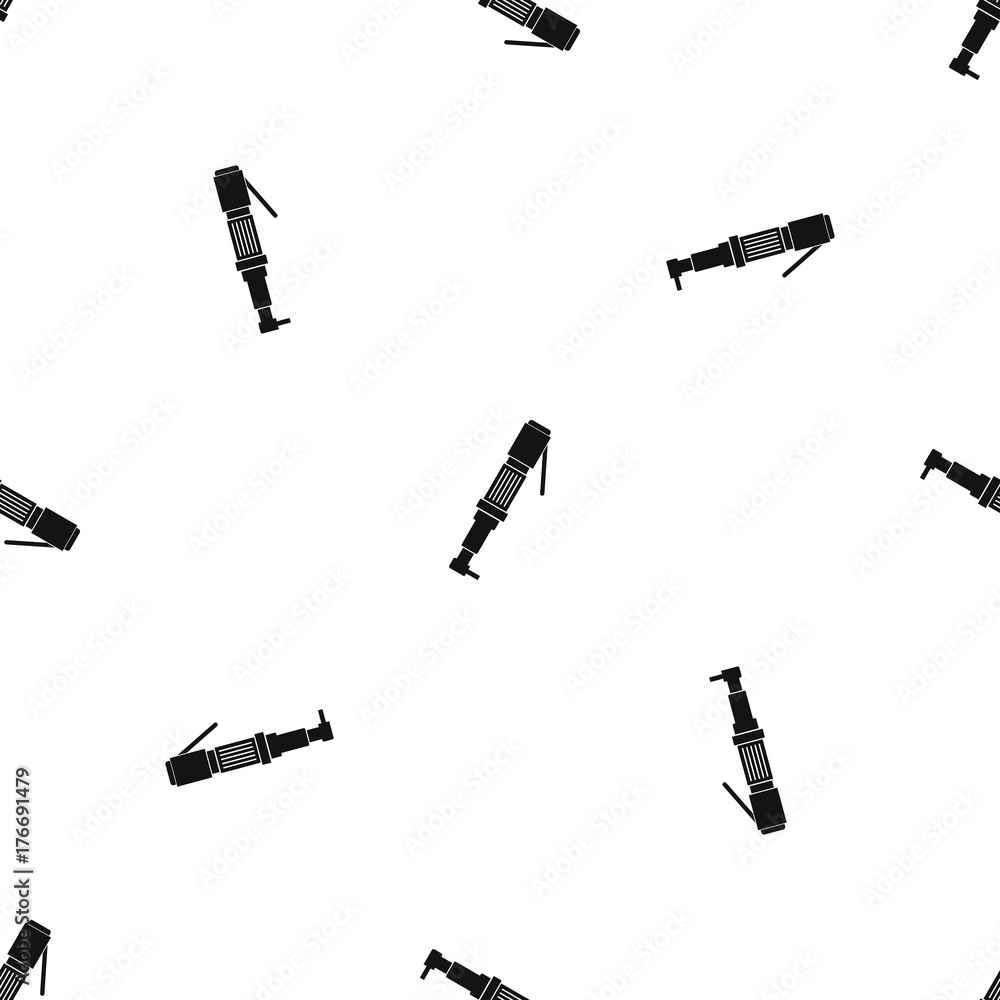 Pneumatic screwdriver pattern seamless black Pneumatic screwdriver pattern seamless black