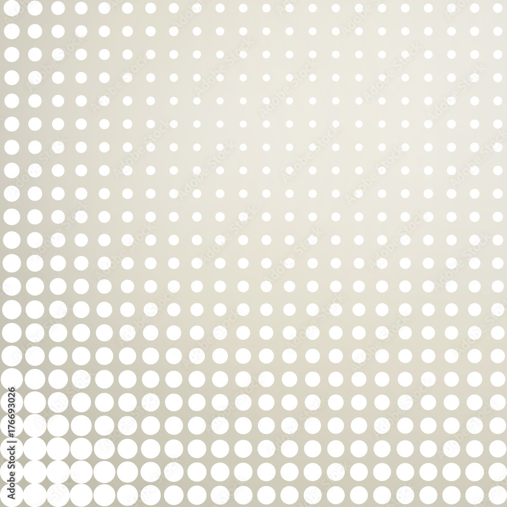 White gray dotted background. Half tone background. Vector background