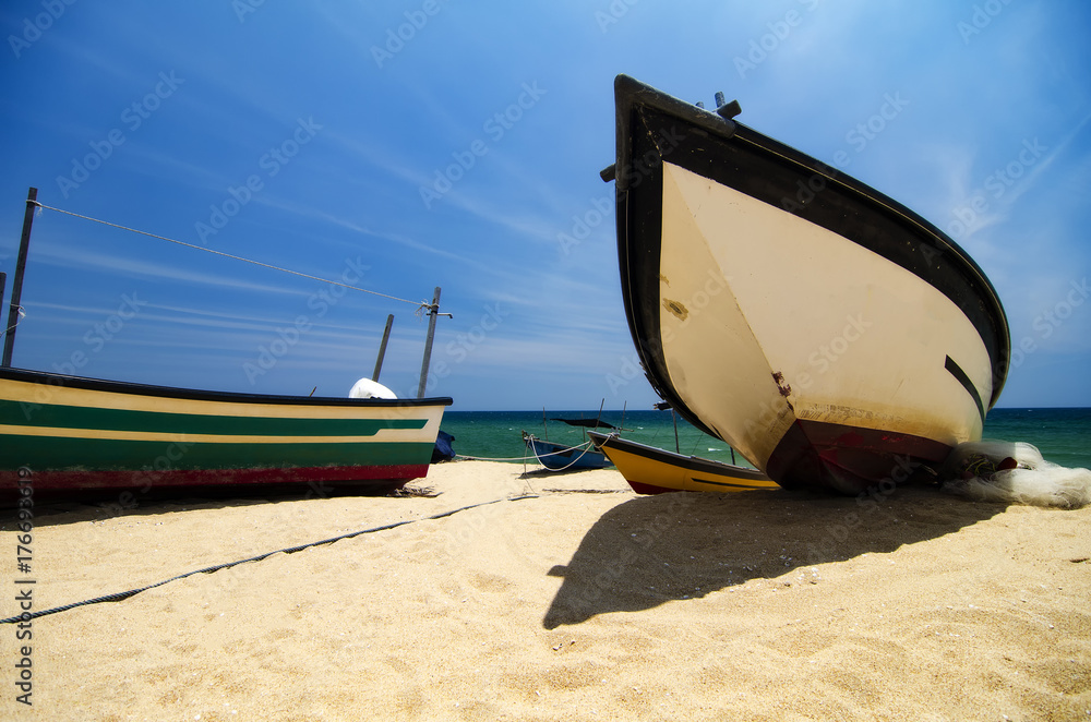 beauty in nature,fisherman boat on sandy beach under bright sunny day beauty in nature,fisherman boat on sandy beach under bright sunny day