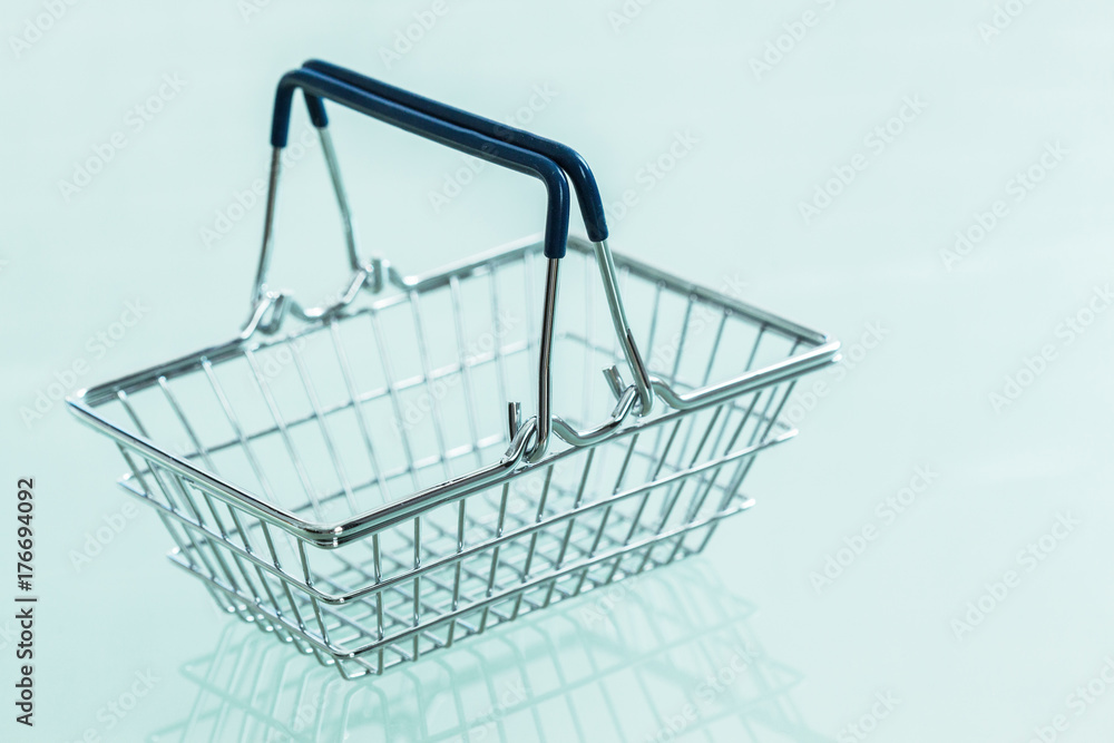 Empty supermarket shopping cart Empty supermarket shopping cart