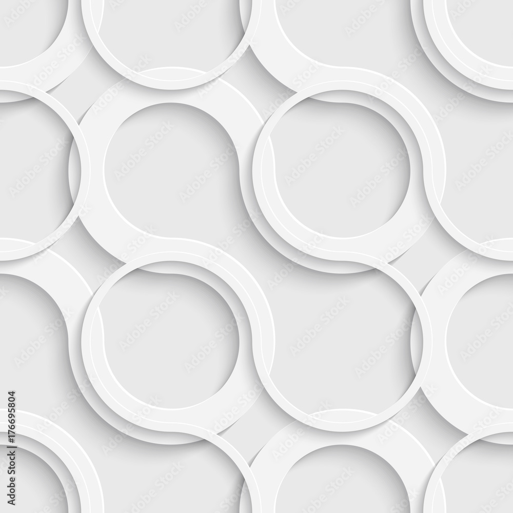 Seamless Grid Wallpaper. 3d White Curved Background Seamless Grid Wallpaper. 3d White Curved Background