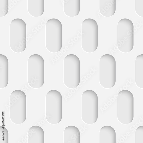 Seamless Tech Wallpaper. White Ellipse Background