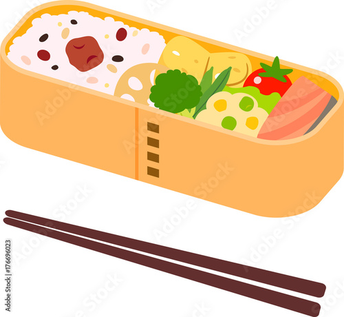 雑穀米と野菜が入ったお弁当