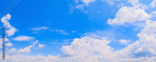 panorama sky and cloud in summer time with formation storm beautiful art nature background © pramot48
