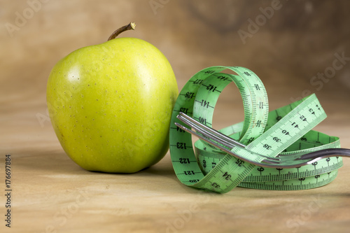 Apple and Measurement Tape photo