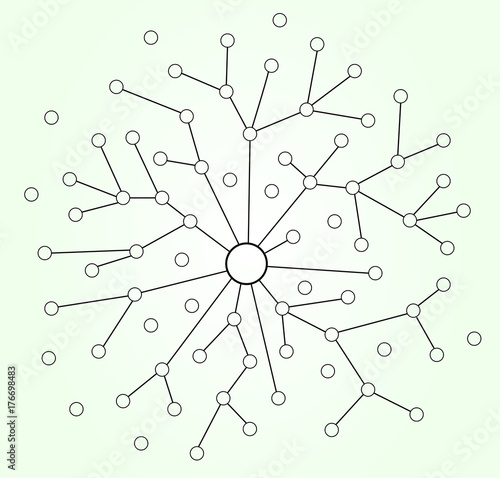 Social network modern flat interface vector