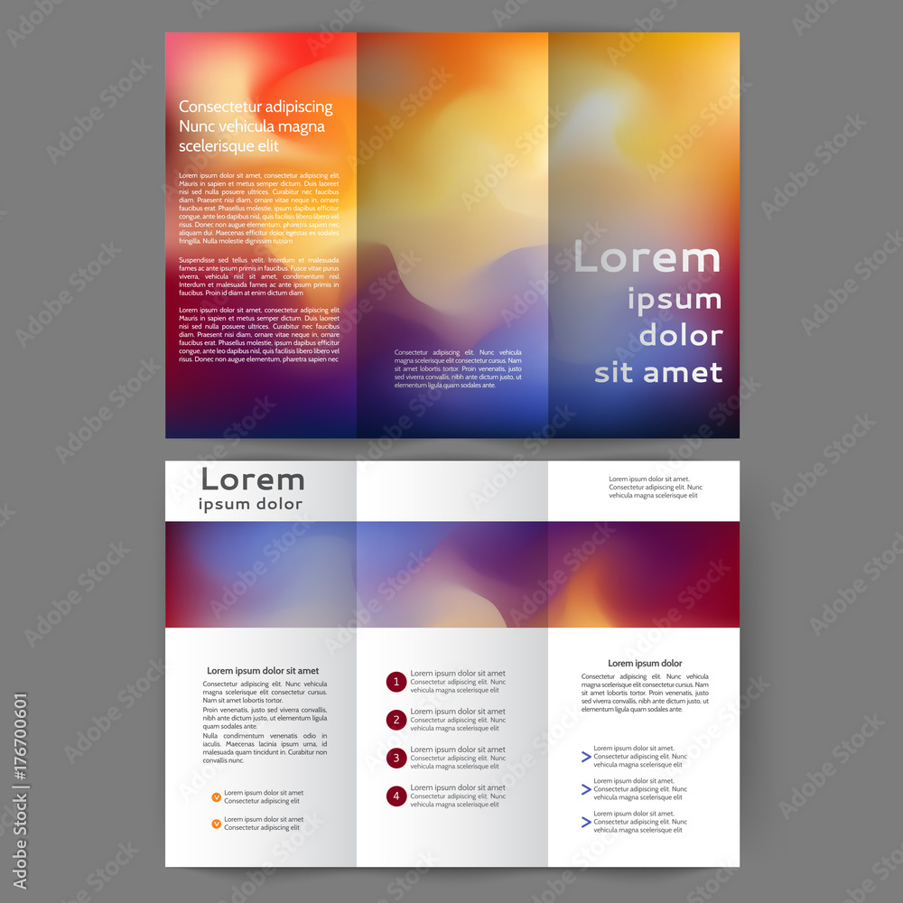 Color tri fold business brochure