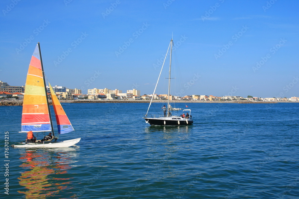 Obraz premium Voiliers en méditerranée, France