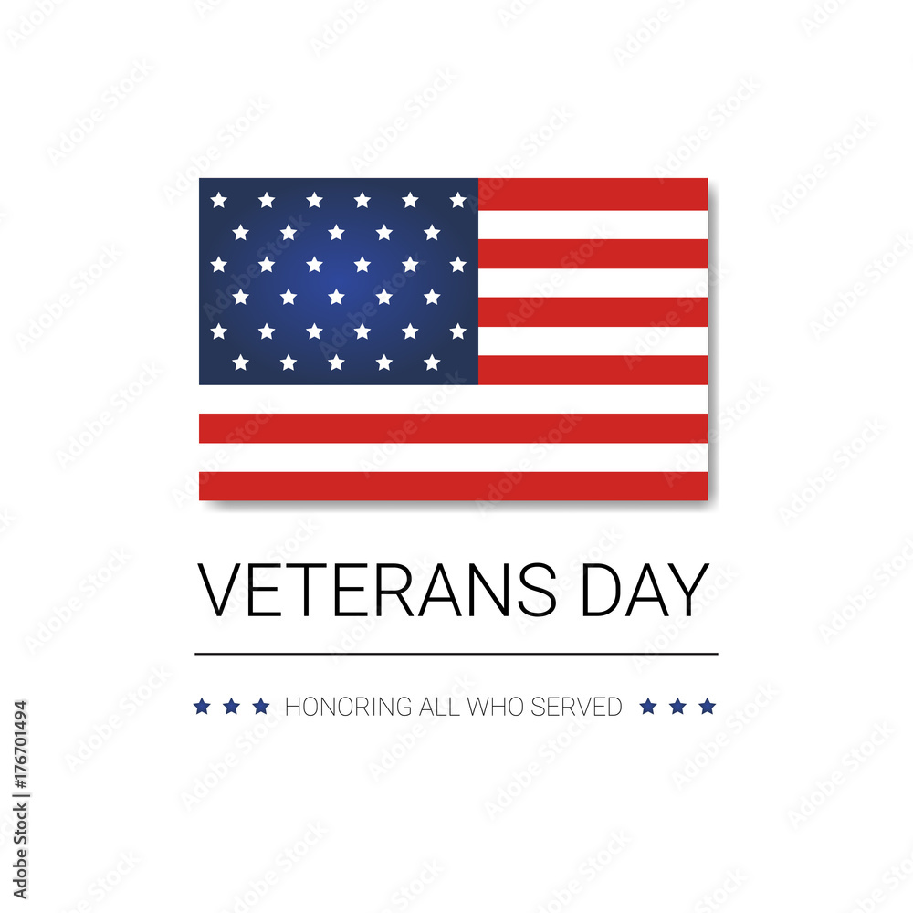Veterans Day Celebration National American Holiday Banner Veterans Day Celebration National American Holiday Banner