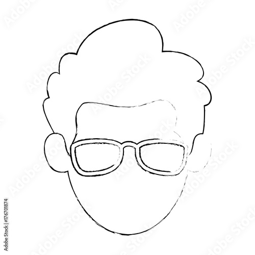 young man head avatar character © Gstudio