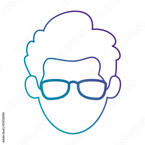 young man head avatar character