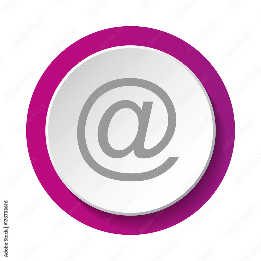Email address symbol - concept of a 3d button. Vector. Email address symbol - concept of a 3d button. Vector.