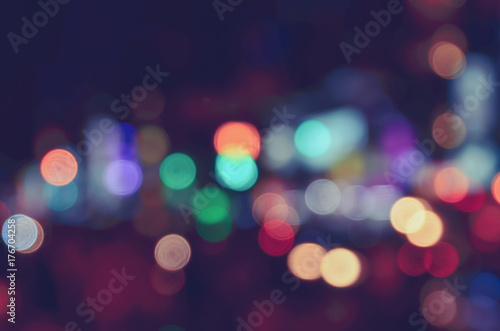 Blurred image of traffic lights. Blur lights. Light bokeh.