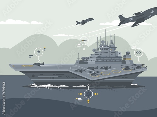 Military aircraft carrier