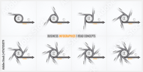 Navigation map infographic concept. Crossroad with the right way